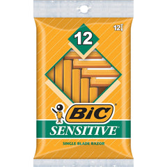 Afeitadora Bic con hoja única para piel sensible, ideal para un afeitado suave diario.