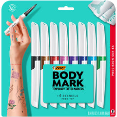 BIC BodyMark ensemble couleurs: motifs éphémères sur peau