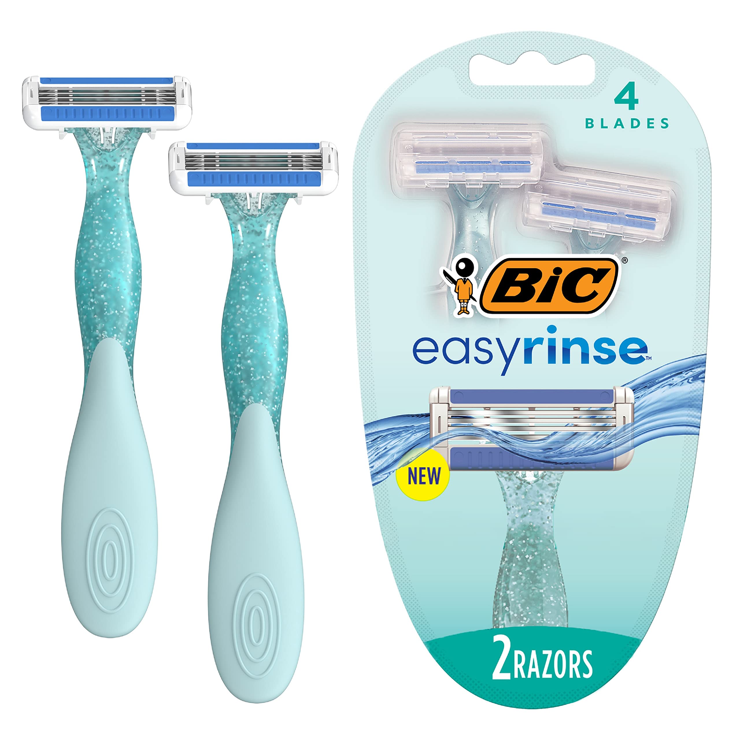 Rasuradora BIC EasyRinse con 4 hojas para afeitado suave