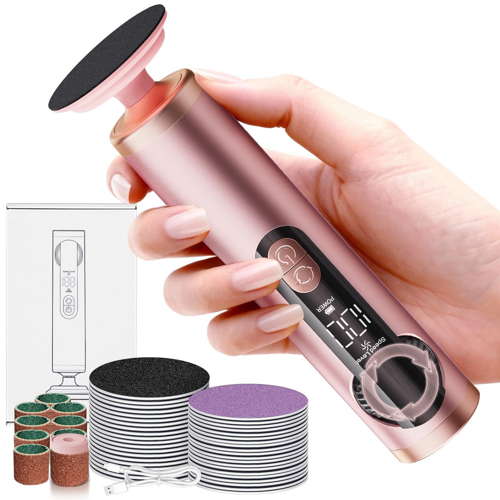 Bicboz éliminateur de callosités — disque grain grossier pour une exfoliation efficace.