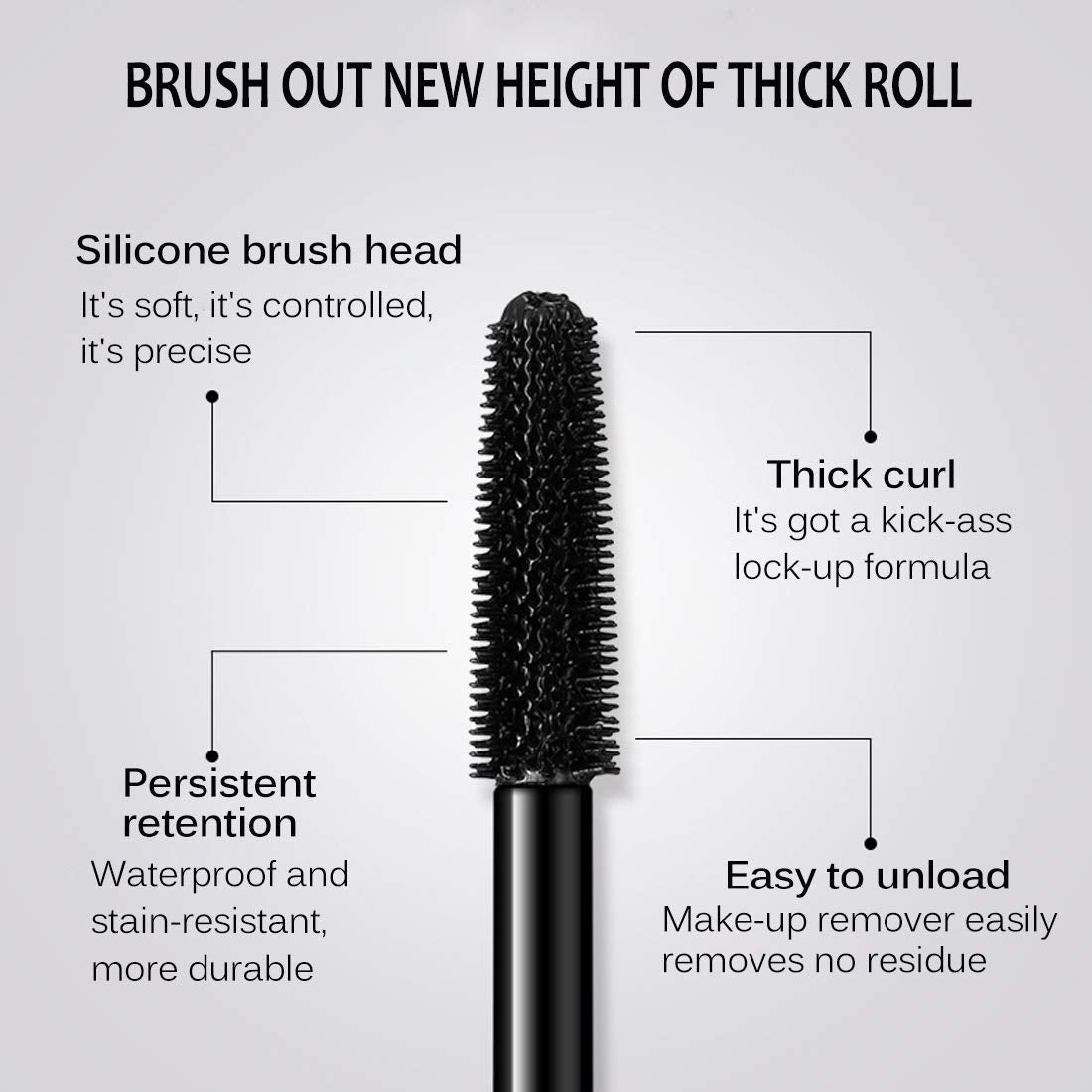 Bieyoc Mascara 4D Seda: desmaquillaje fácil con agua tibia.