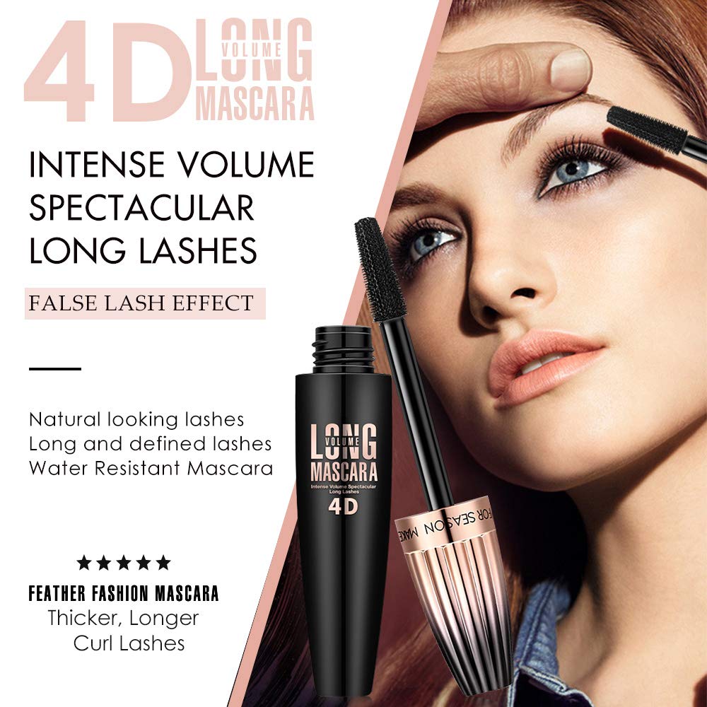 Bieyoc Mascara 4D Seda: pestañas largas y definidas tras una pasada.