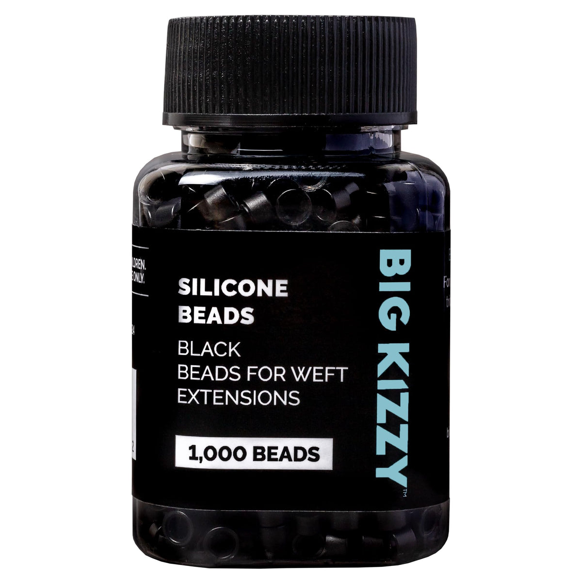 Big Kizzy microlinks con silicona negra, detalle de la cuenta para extensiones