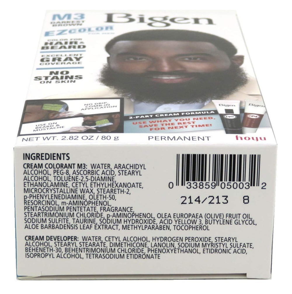 Aplicación suave y uniforme para cabello y barba con Bigen EZ Color.