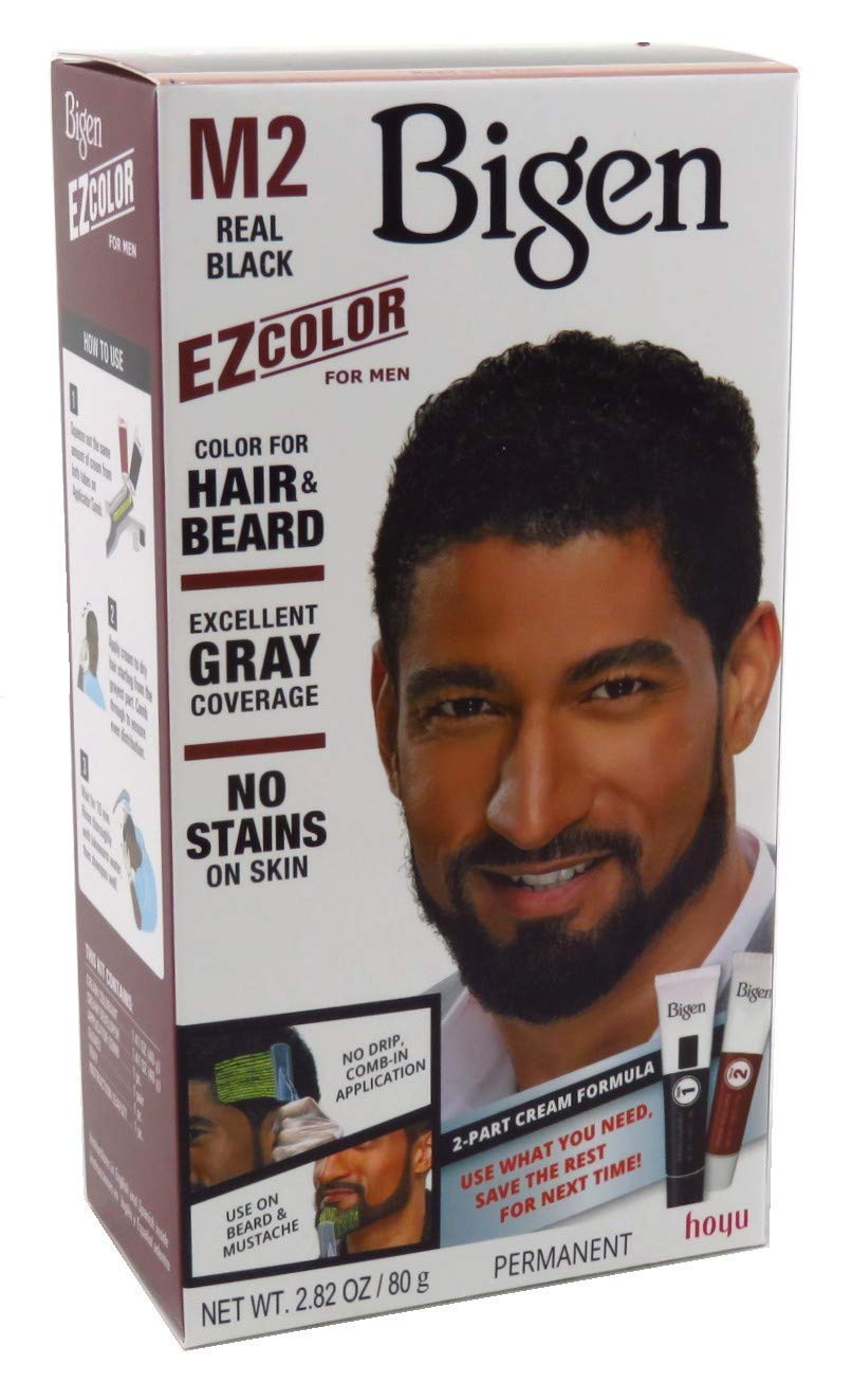 Bigen Ez Color M2 Negro Real extracto de aloe vera y aceite de oliva para cuidado del cabello.