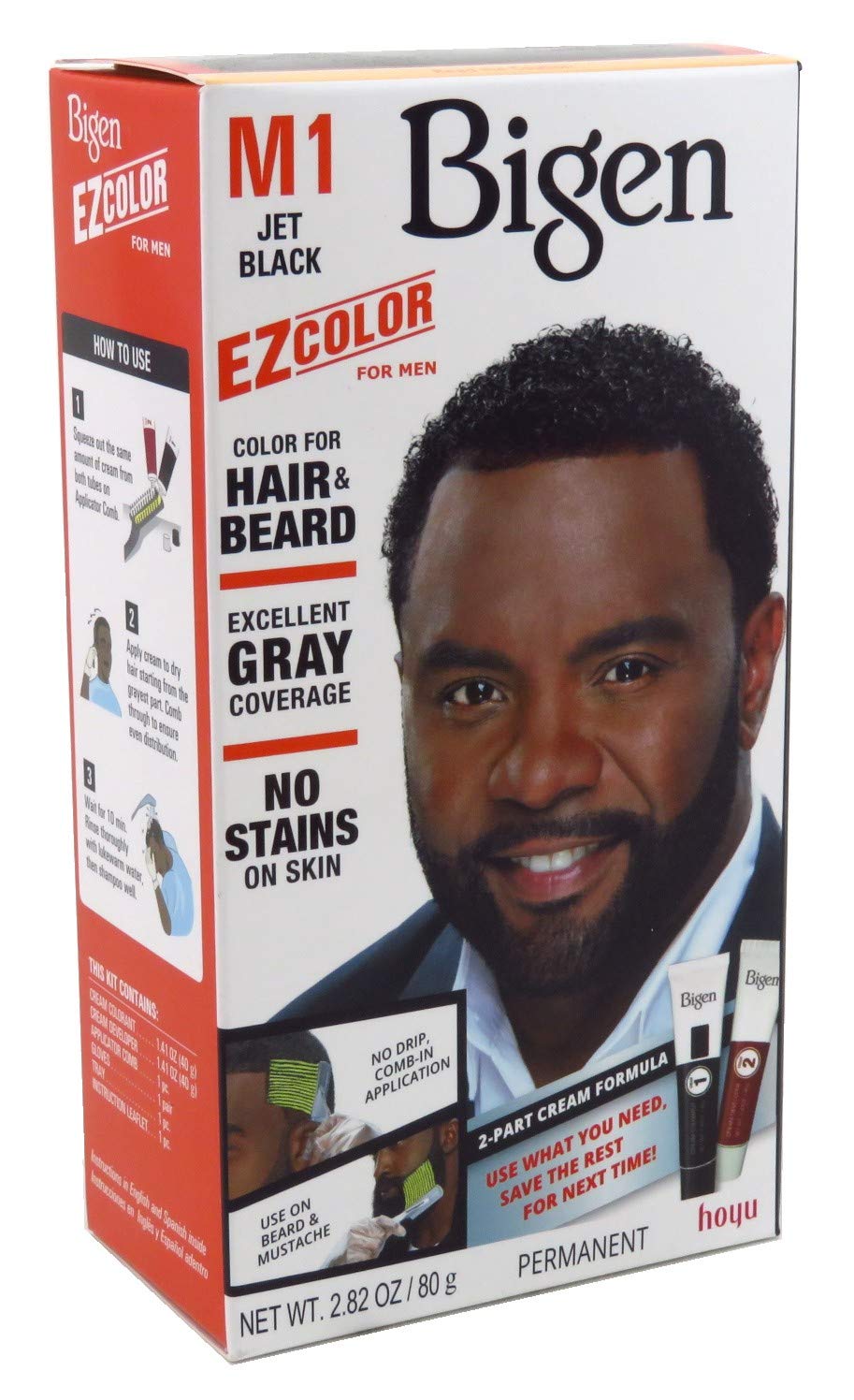 Bigen Ez Color para hombres, kit negro azabache, imagen de empaque para comenzar el cambio.