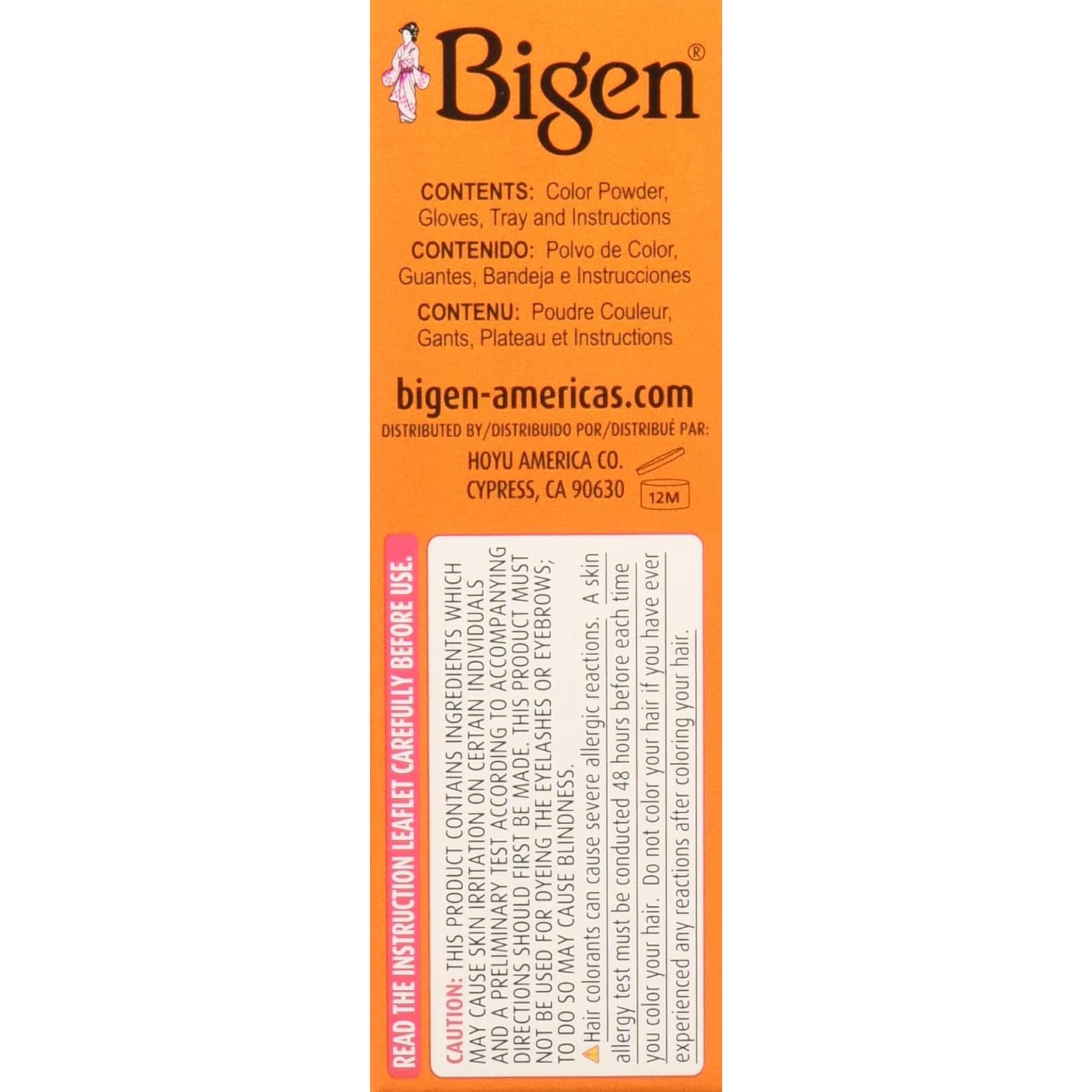 Bigen Polvo Color Pelo 58 aplicación suave para acabado natural.