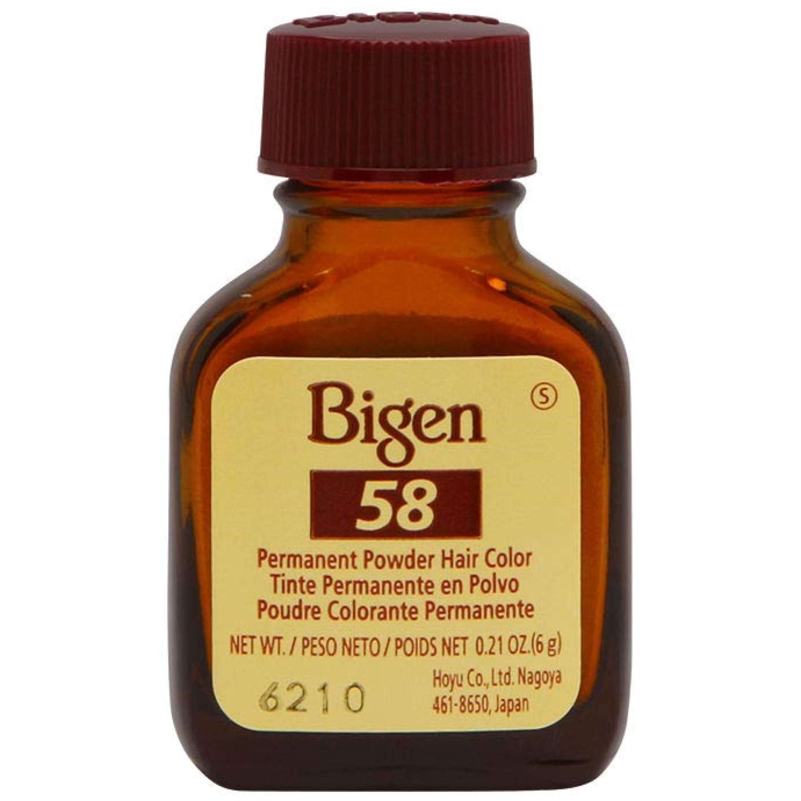 Bigen Polvo Color Pelo 58 mezcla y aplica para tono natural.