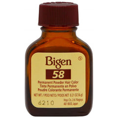Bigen Polvo Color Pelo 58 mezcla y aplica para tono natural.