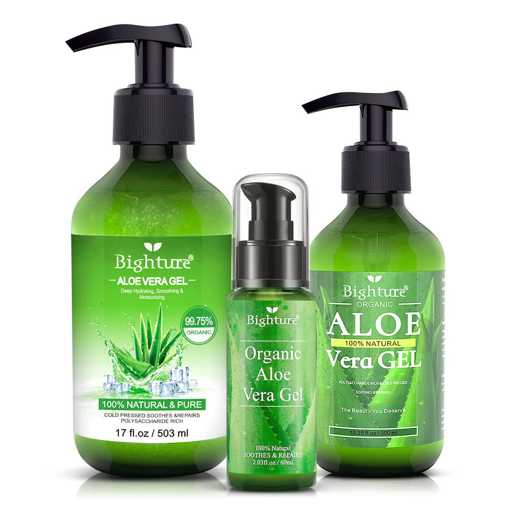 Gel de Aloe Vera BIGHTURE para cabello, mejora la manejabilidad y suavidad.