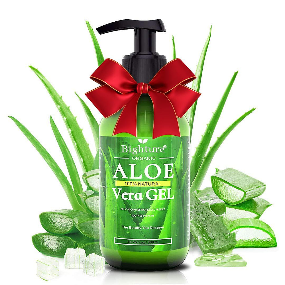 Gel de Aloe Vera BIGHTURE para el rostro, hidratación suave y calma diaria.