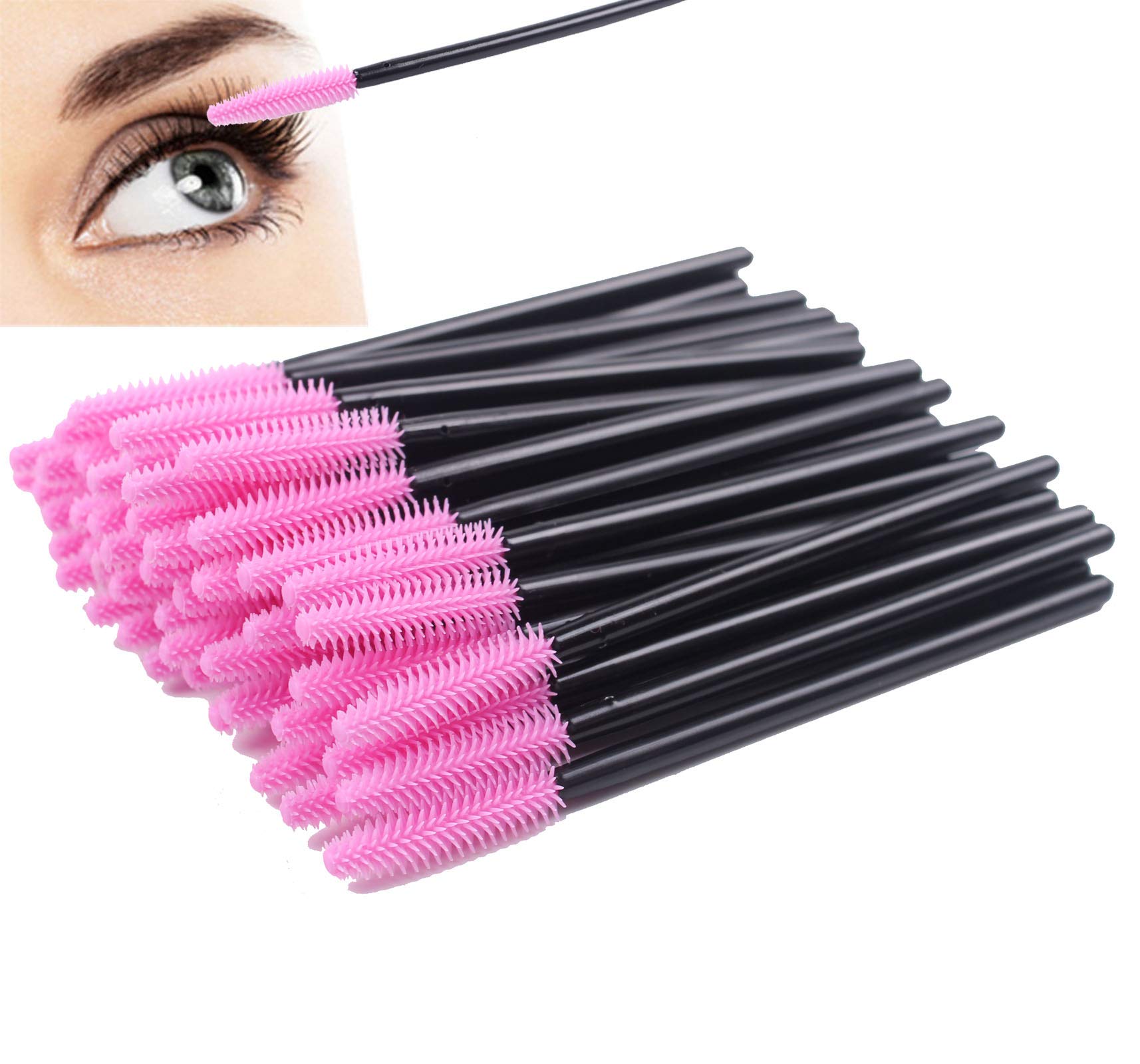 BIHRTC uso diario y de viaje, cepillos desechables para pestañas y cejas.