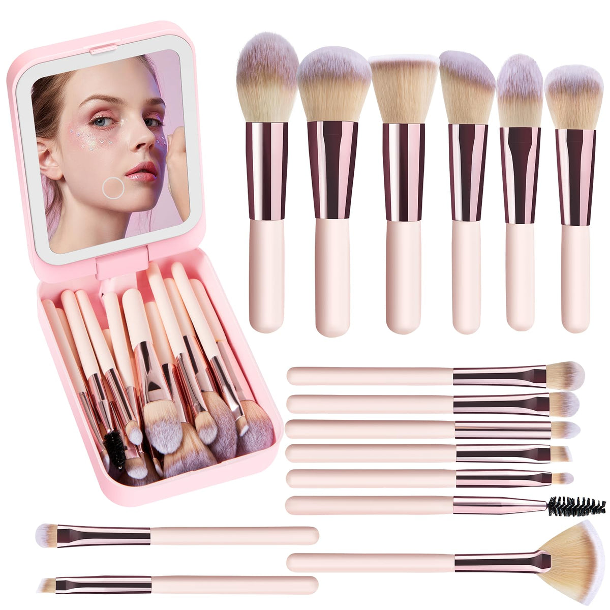 BIKCANP espejo maquillaje con luz LED, tres modos para iluminación precisa