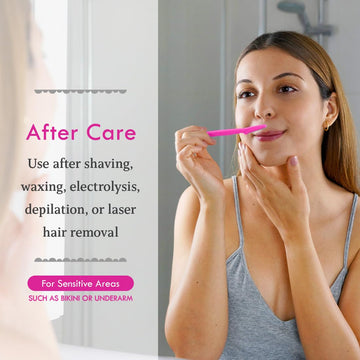 Bikini Zone gel posdepilatorio, sensación refrescante con aloe vera.