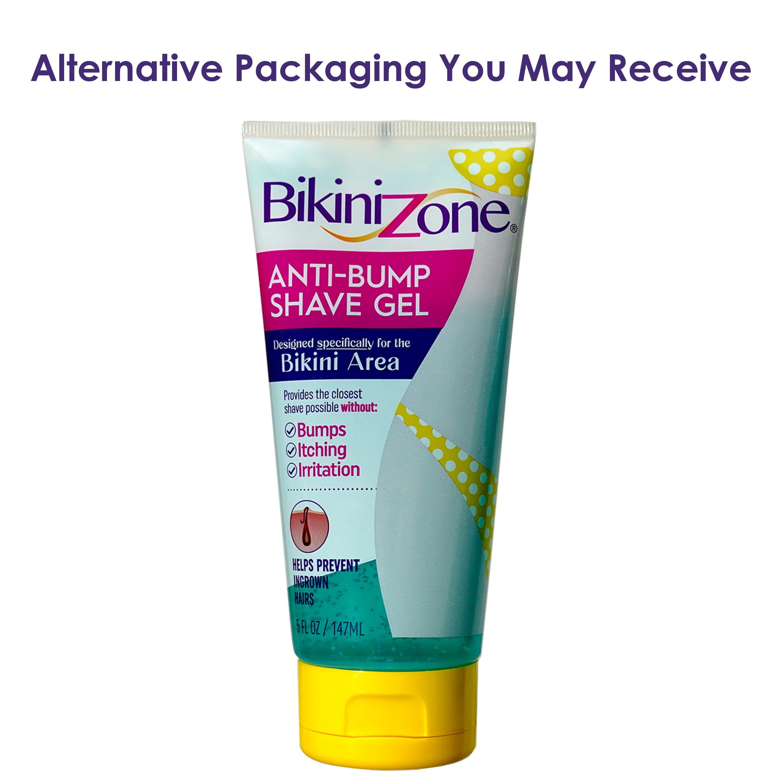 Textura gel claro de Bikini Zone permite aplicacion precisa durante el afeitado