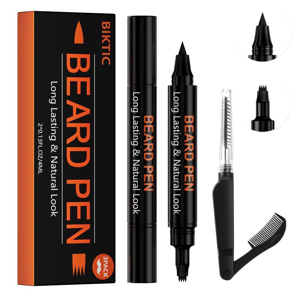 BIKTIC lápiz para barba con dos puntas para definir contornos con precisión.