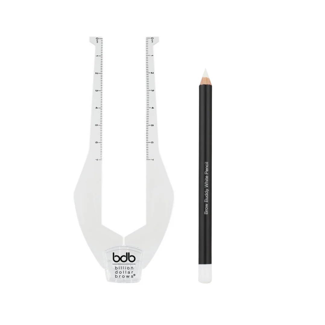 Billion Dollar Brows Brow Buddy Contorno: plantilla para cejas, facilita cejas simétricas y acabado profesional.