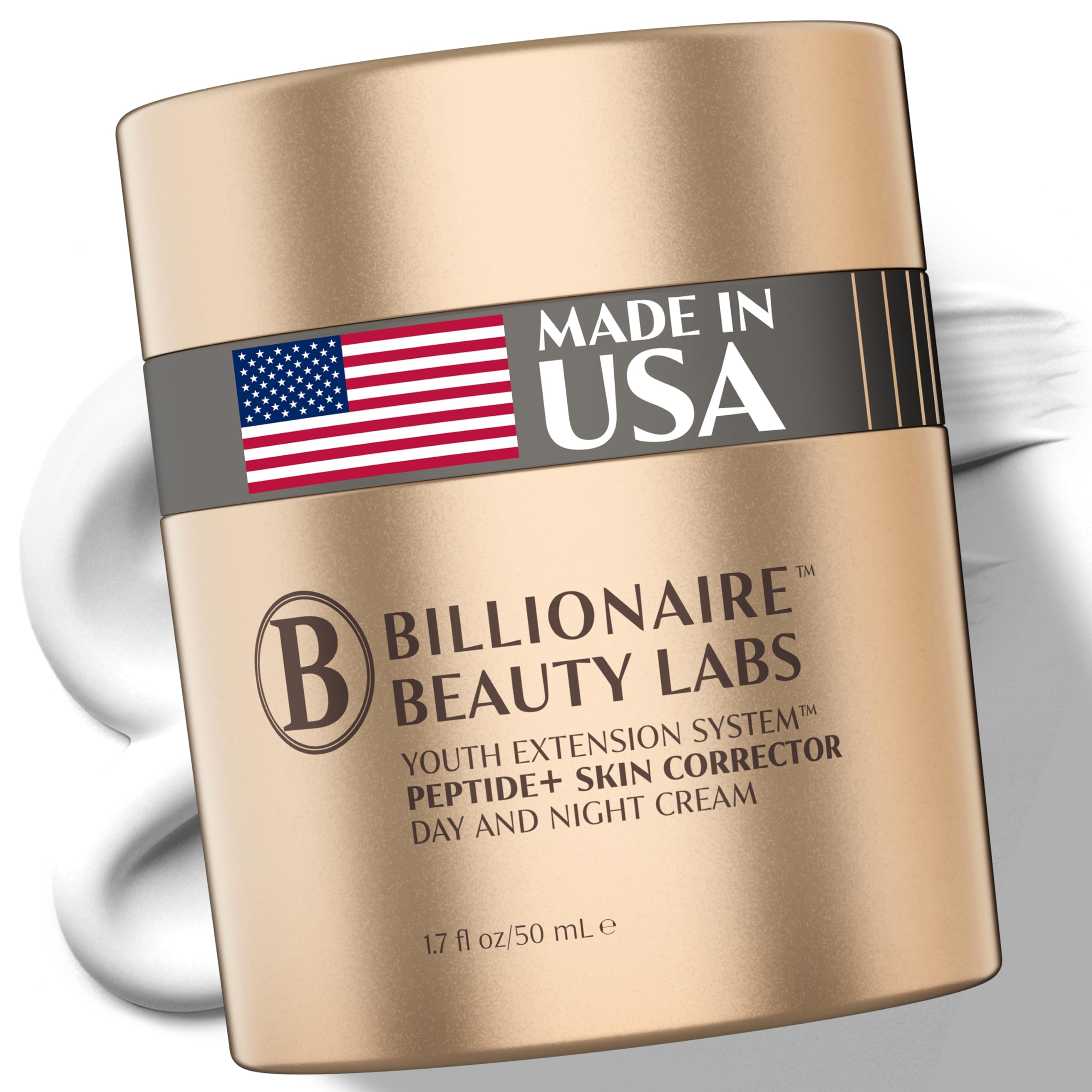 BILLIONAIRE BEAUTY LABS crema-peptidos en frasco, piel suave y revitalizada