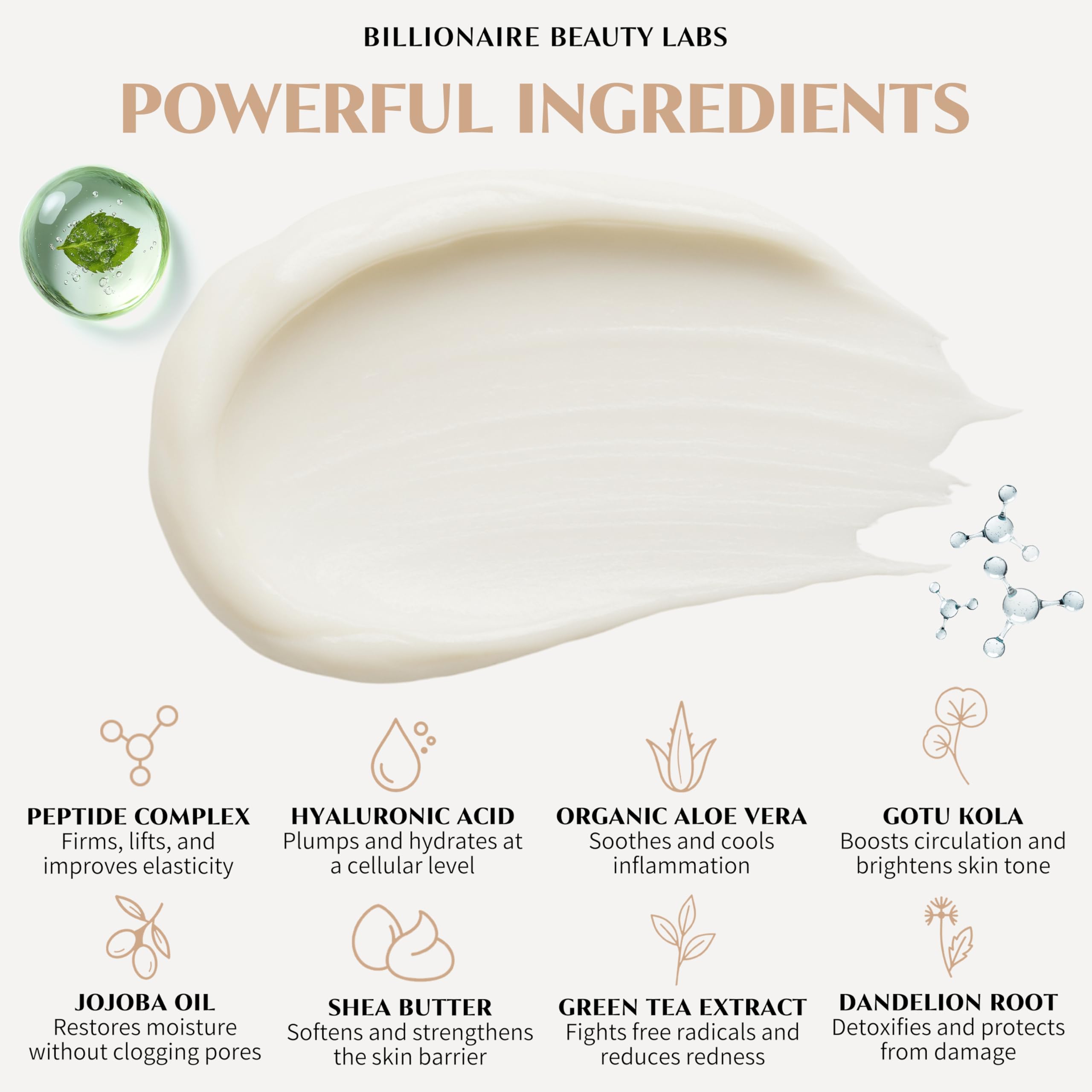 BILLIONAIRE BEAUTY LABS hialuronico-botanico ofrece hidratación profunda