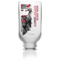 Billy Jealousy Devils Delight Beard Wash botella vertido para uso diario con aroma cálido.