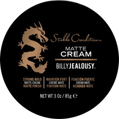 Billy Jealousy Stable Condition: crema mate en botella de 3 oz para acabado natural.