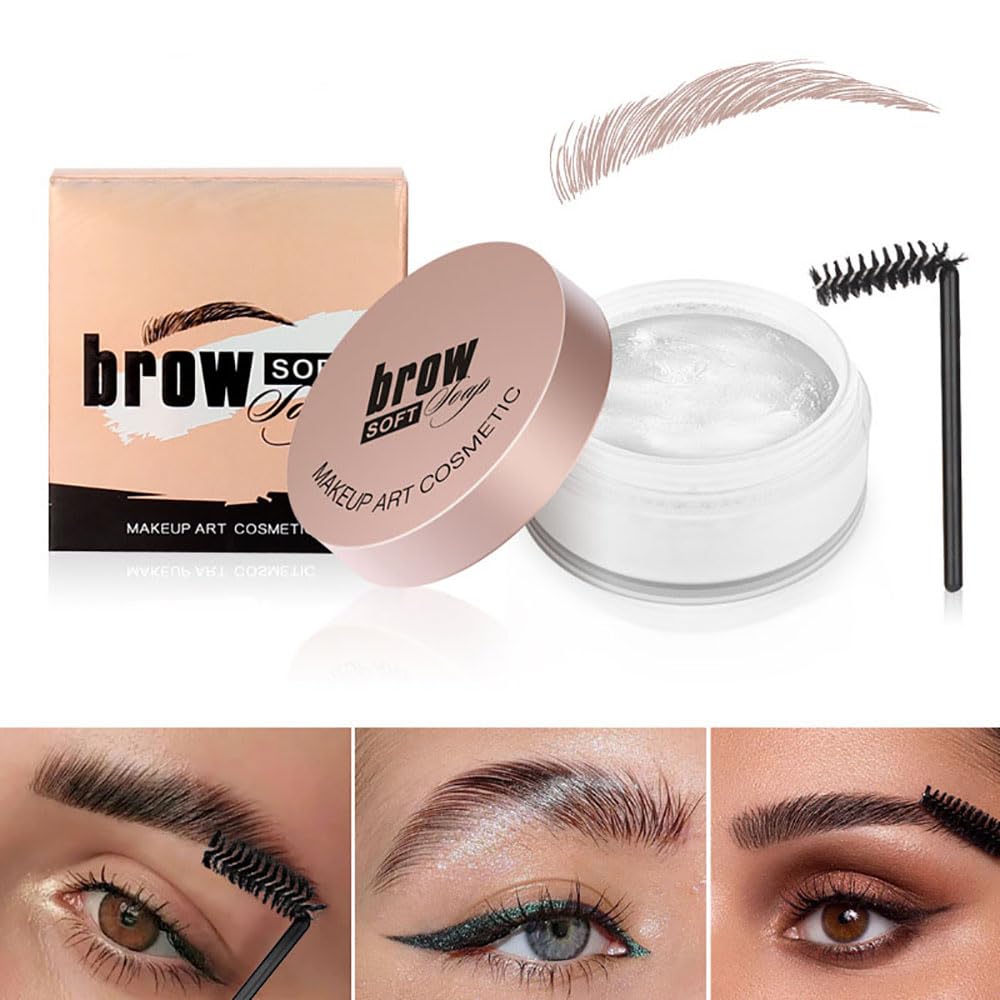 BINGBRUSH kit cejas jabón transparente: definición natural y volumen sin residuos para uso diario.