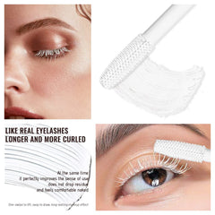 BINGBRUSH Mascara blanca alargamiento, realza ojos con efecto natural.