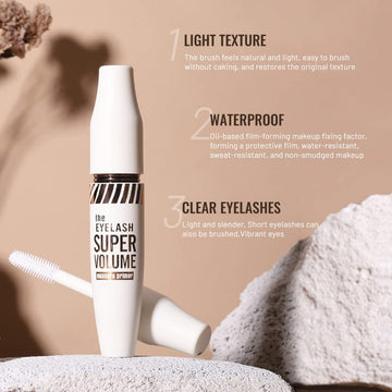 BINGBRUSH Mascara resistente al agua, duración prolongada para todo el día.
