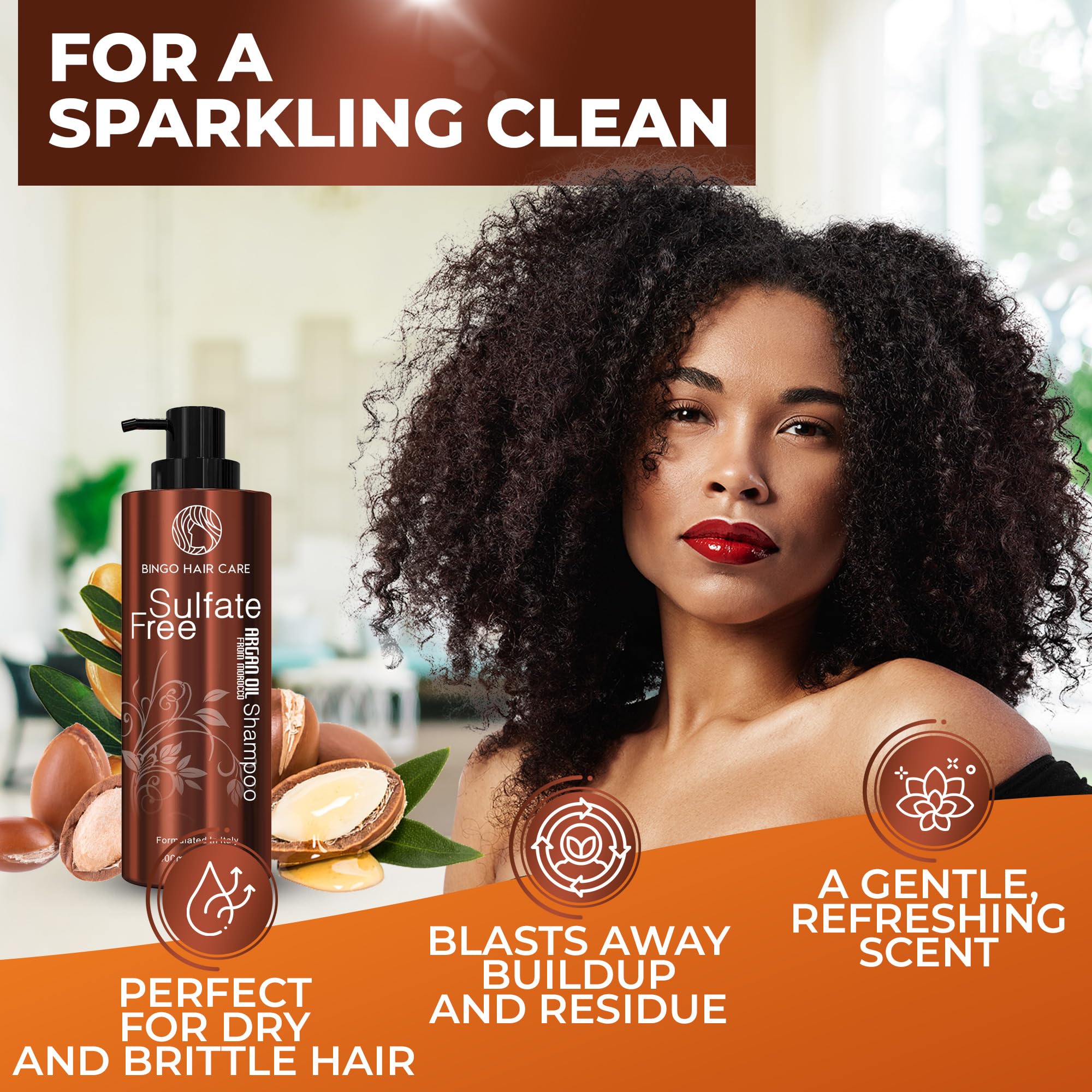 BINGO HAIR CARE argán marroquí para cabello teñido.