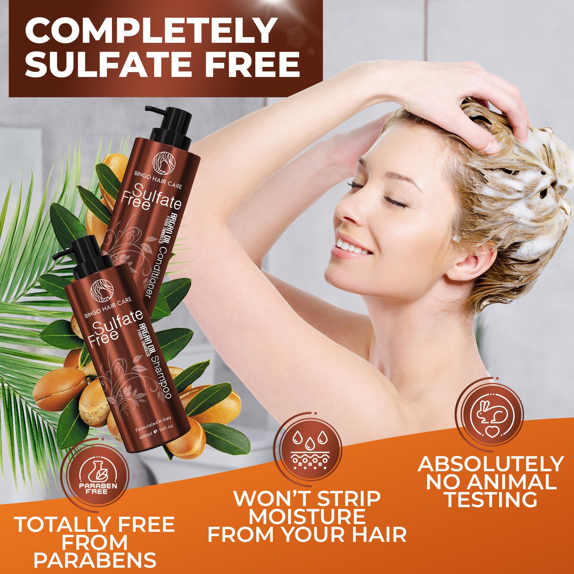 Bingo Hair Care: textura-acondicionador-argan cabello suave y controlado