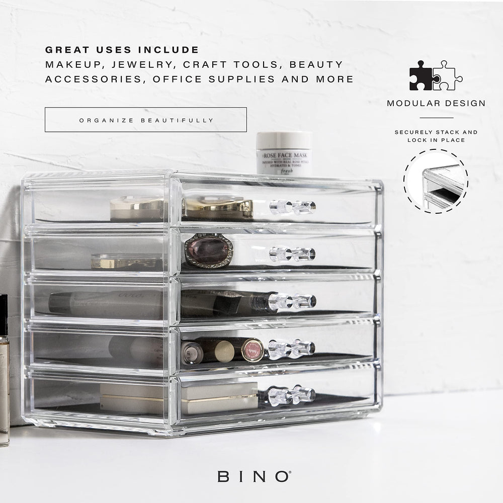 BINO Manhattan: compartimentos internos para maquillaje y accesorios.