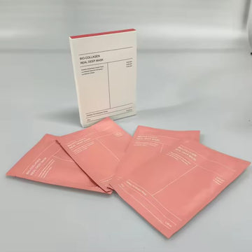 Bio-Colágeno Real Mascarilla Profunda Rosa mascarilla individual ideal para uso rápido.