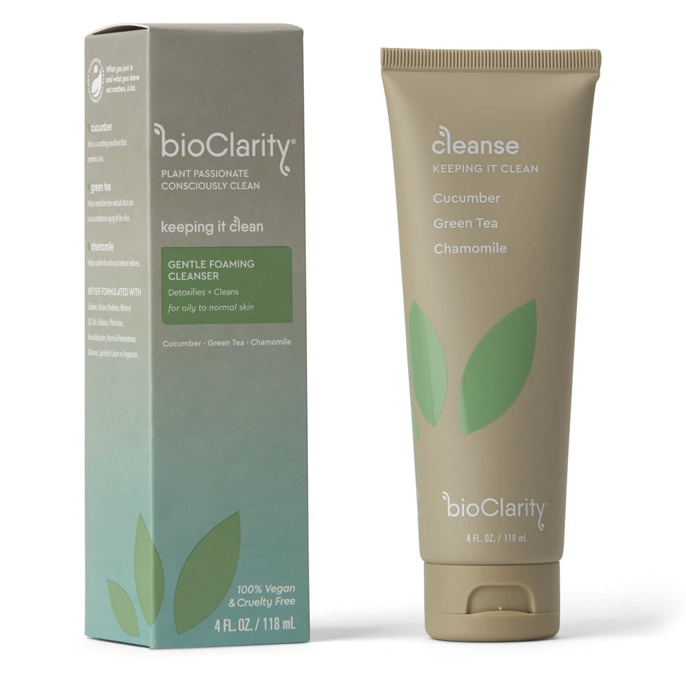 Textura suave del limpiador BioClarity, sensación fresca durante la limpieza