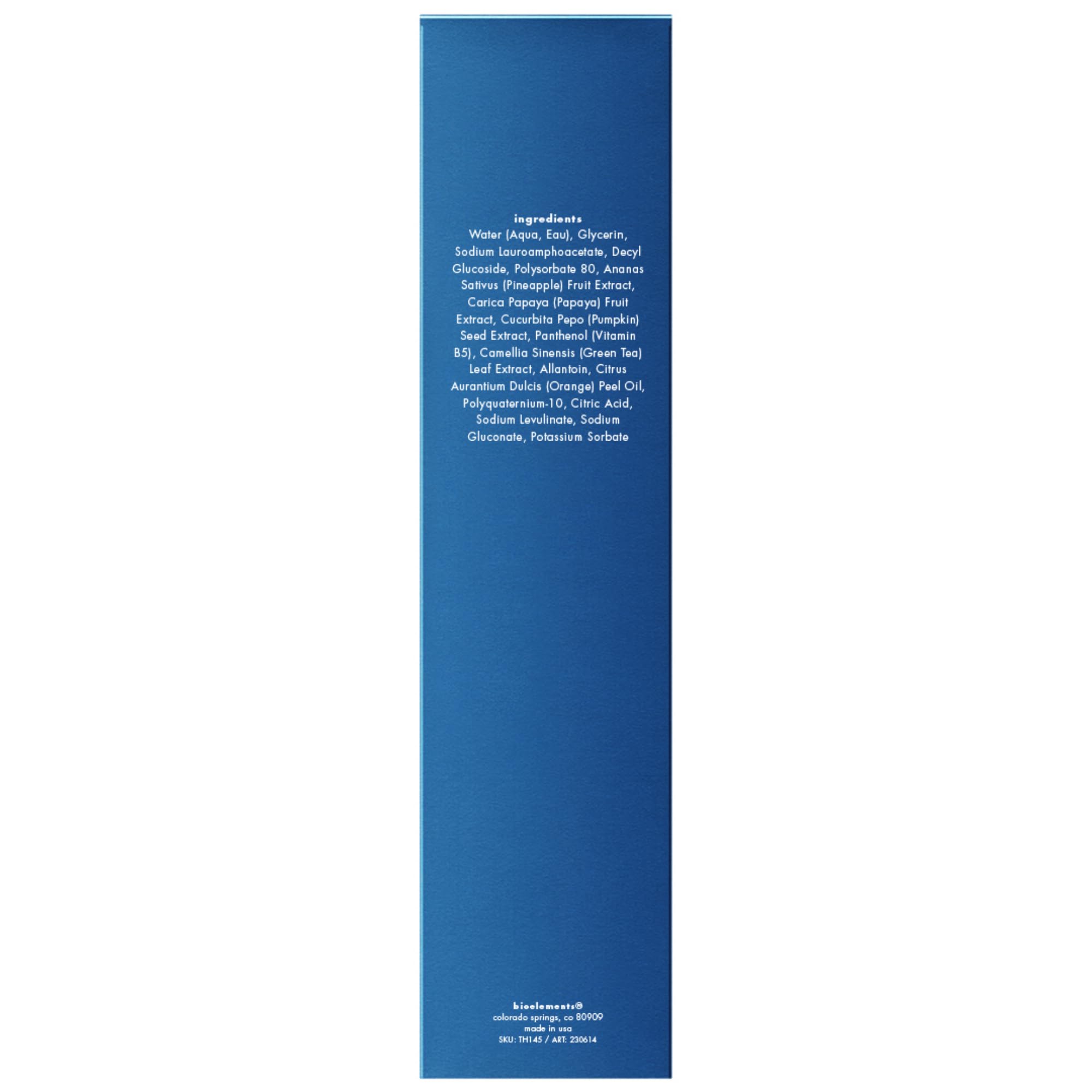 Bioelements Flash Foam Cleanser con enzimas calabaza-papaya-pina exfoliantes