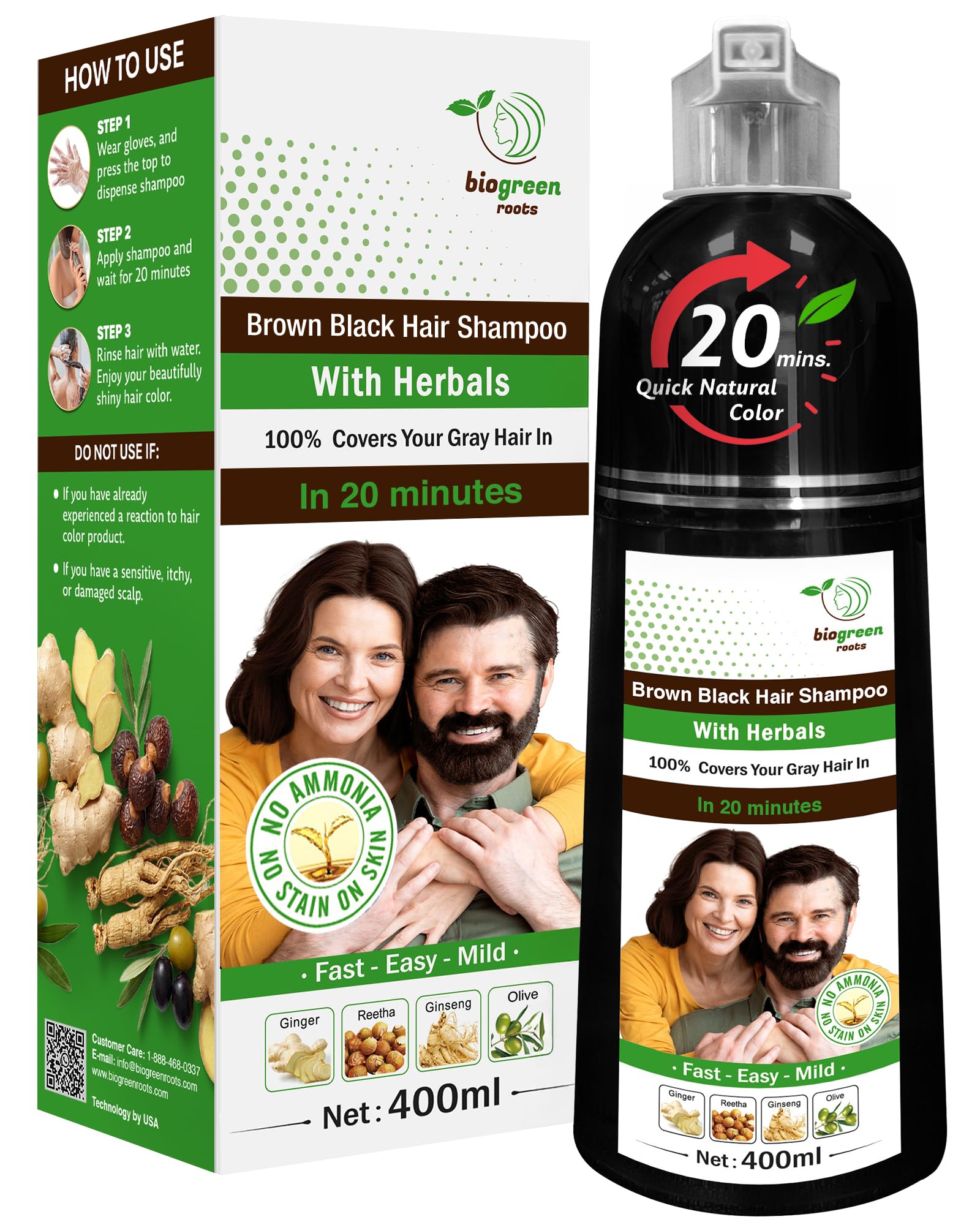 BIOGREEN ROOTS: bouteille colorant douce pour une couleur naturelle.