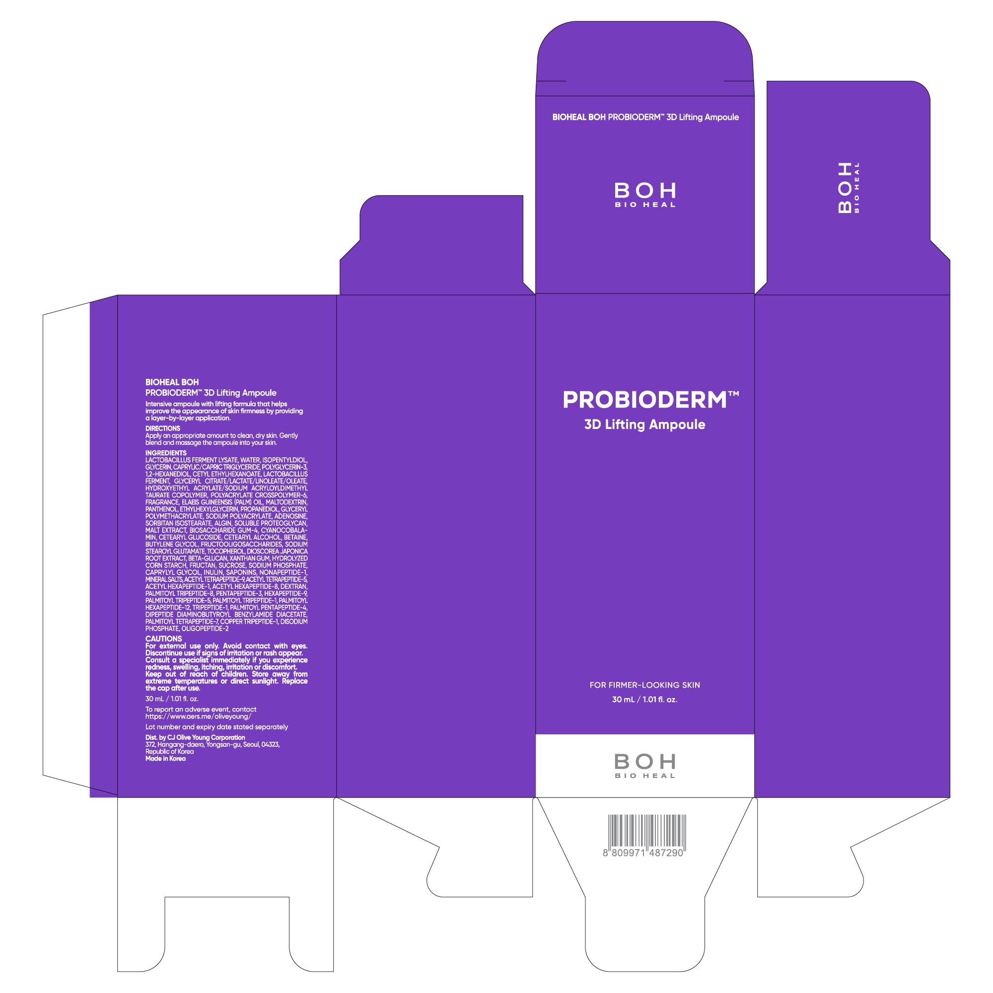 BIOHEAL BOH Probioderm 3D Lifting Ampoule: referencia para implementar tu ritual de cuidado.