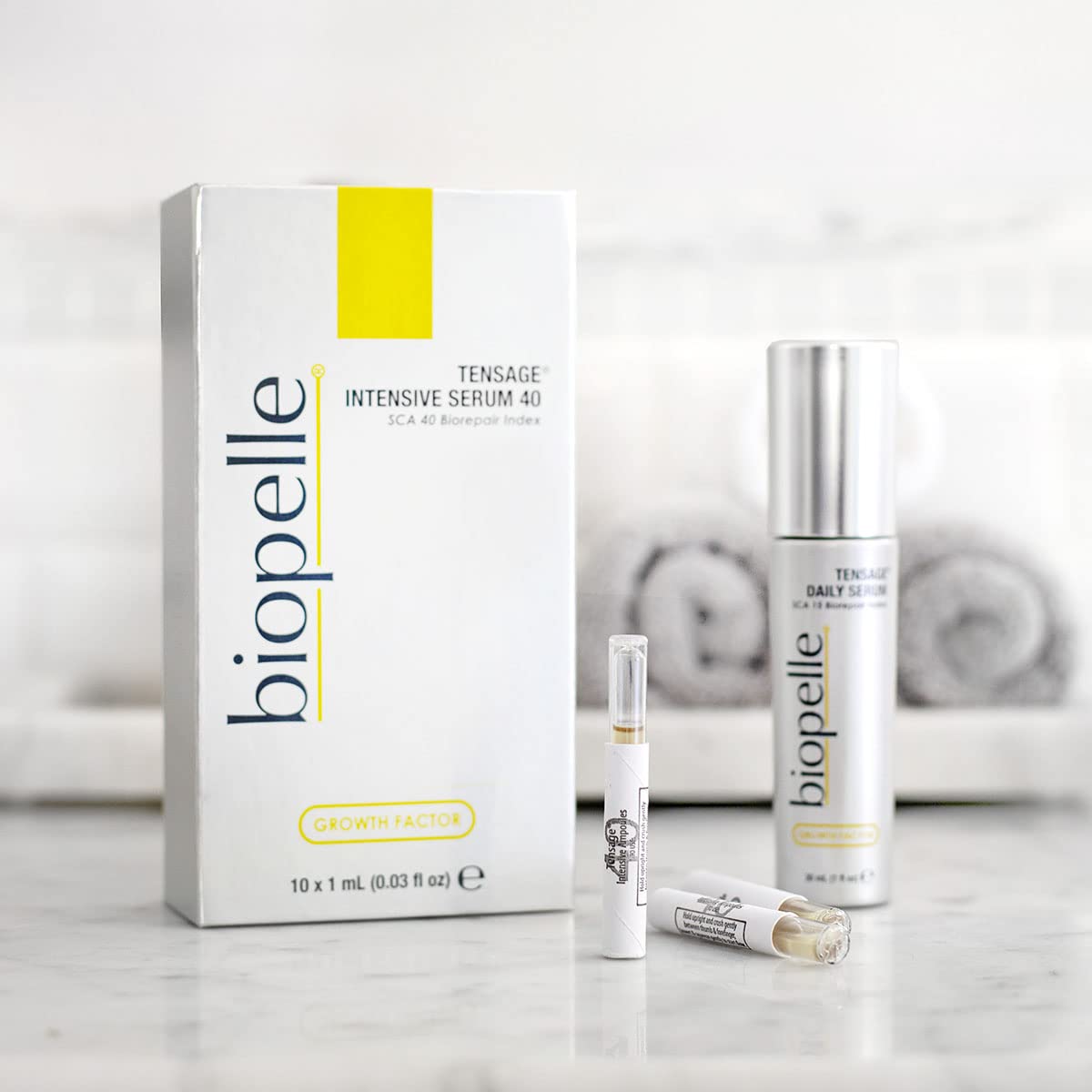 Biopelle Tensage Serum 40: tecnología SCA Biorepair para la piel.
