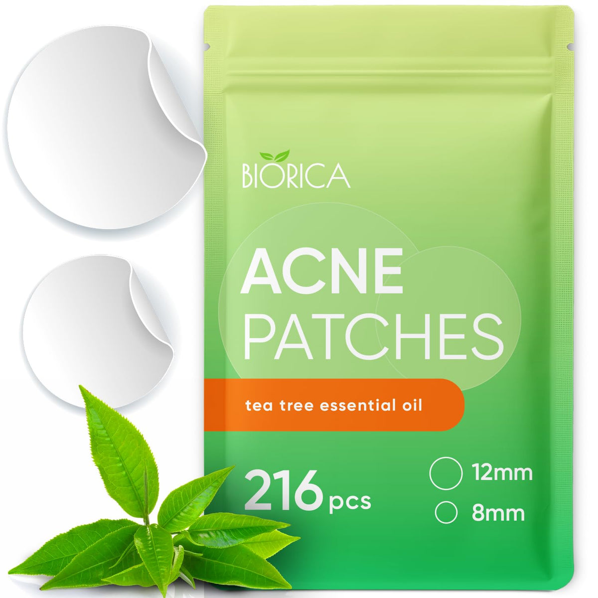 BIORICA parche espinilla hidrocoloide con árbol de té, uso diario discreto.