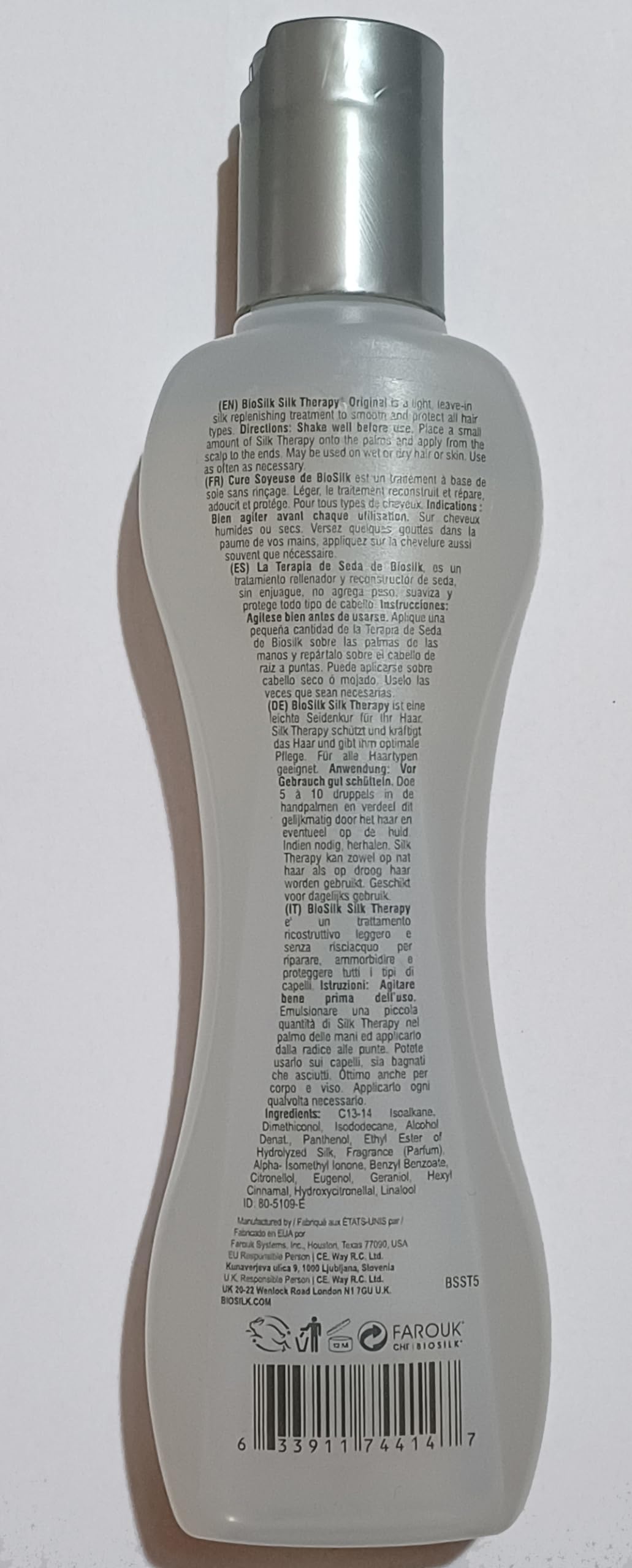 BioSilk Terapia de Seda: aplicación de brillo sedoso en pelo mojado