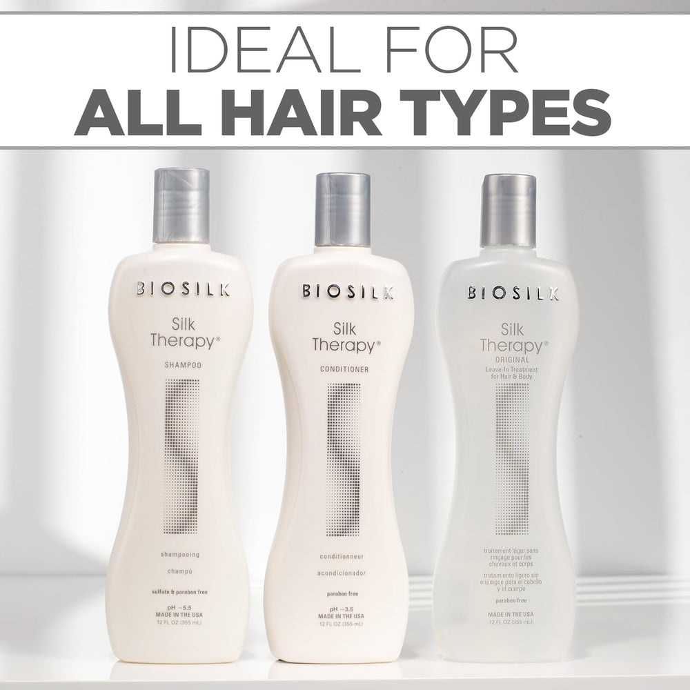 Cabello brillante y saludable tras usar BioSilk con terapia de seda.