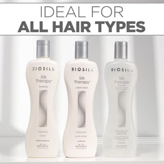 Cabello brillante y saludable tras usar BioSilk con terapia de seda.