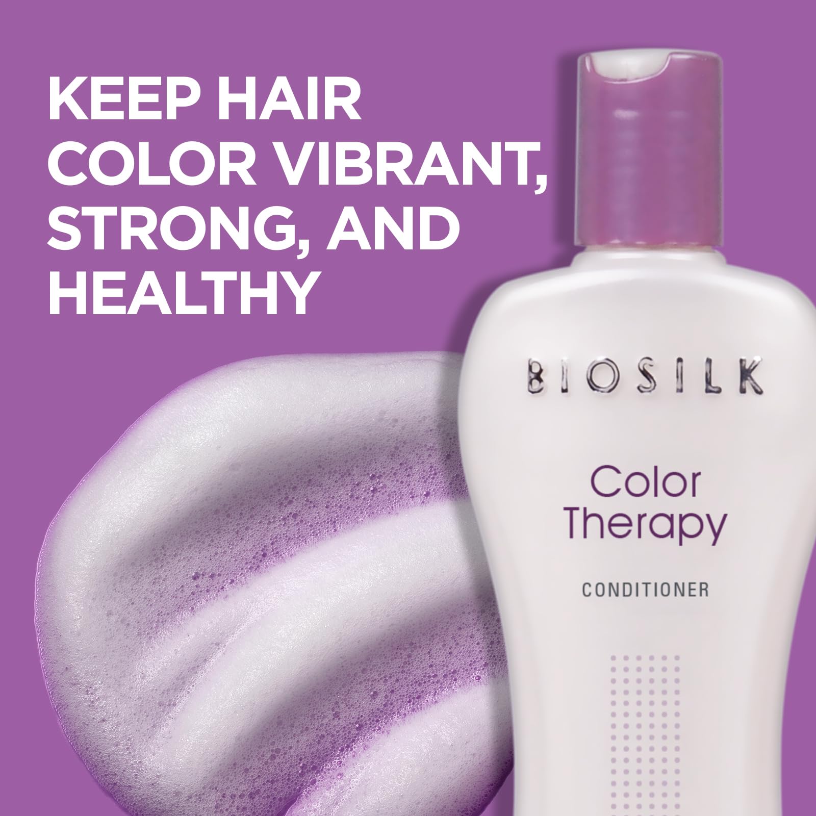 BioSilk Color Therapy acondicionador aporta vibrancia y brillo al color teñido