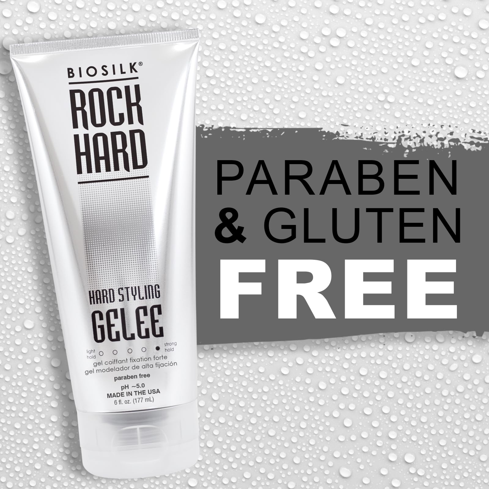 BioSilk Rock Hard Gel en envase de 6 onzas para uso diario.