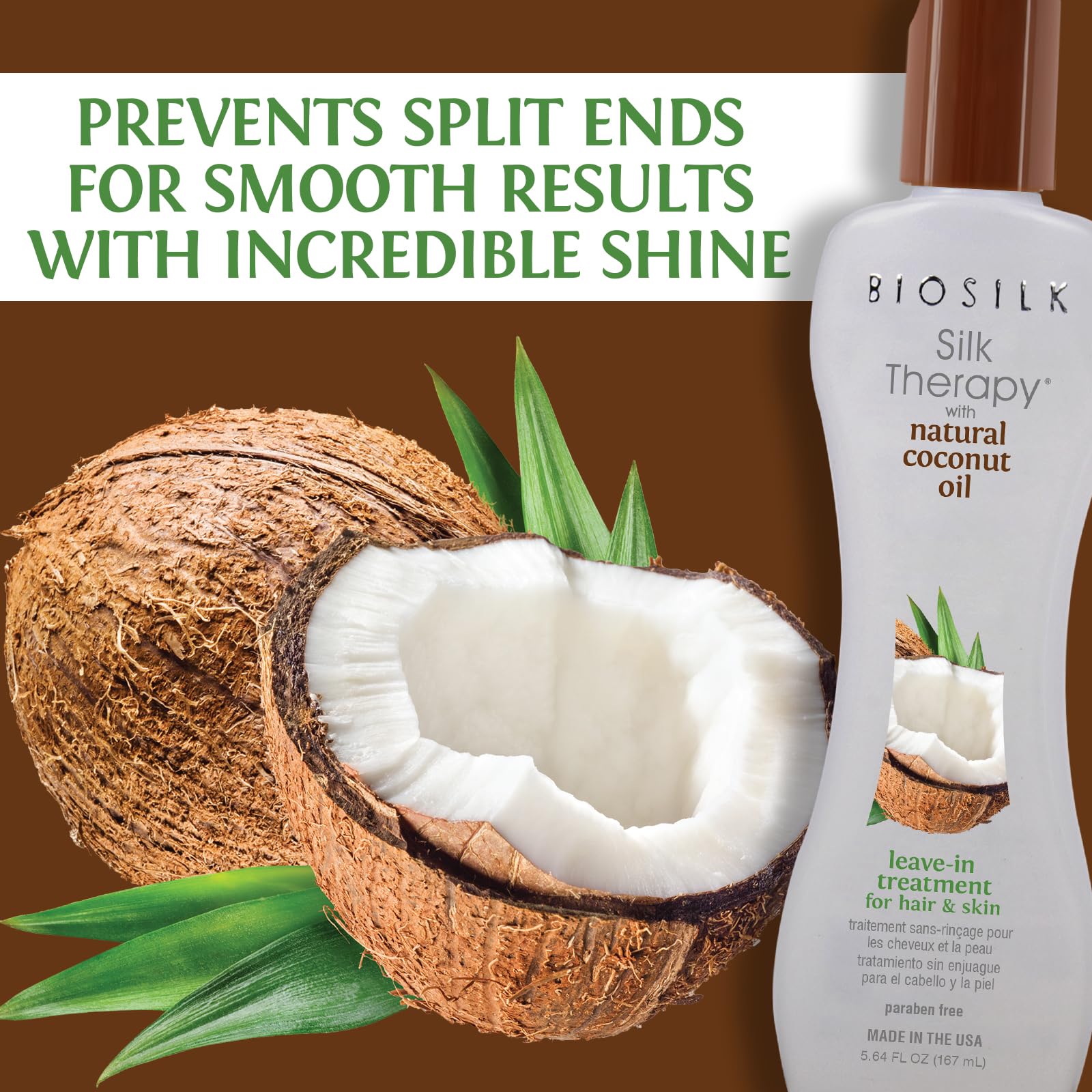 Cabello con brillo y control del frizz gracias a BioSilk Terapia de Seda.