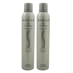 BioSilk Silk Therapy Finisseur : aérosol fixatif ferme pour coiffure durable.