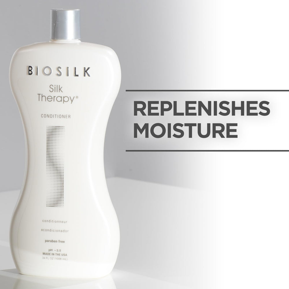 BioSilk Silk Therapy – vue des extraits botaniques, soin nourrissant pour cheveux.