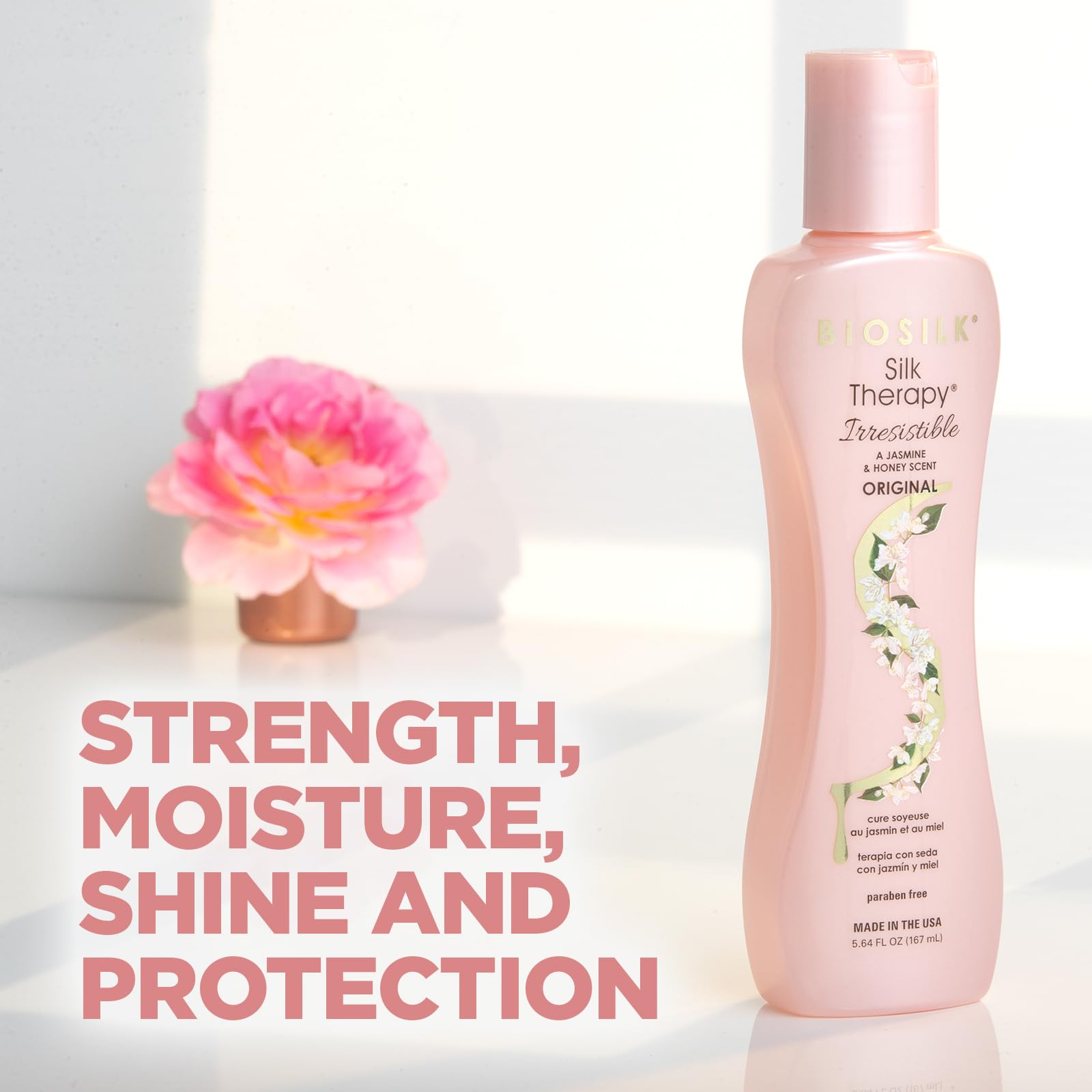 BioSilk Terapia de Seda Irresistible, aplicación desde la raíz para facilitar el peinado.