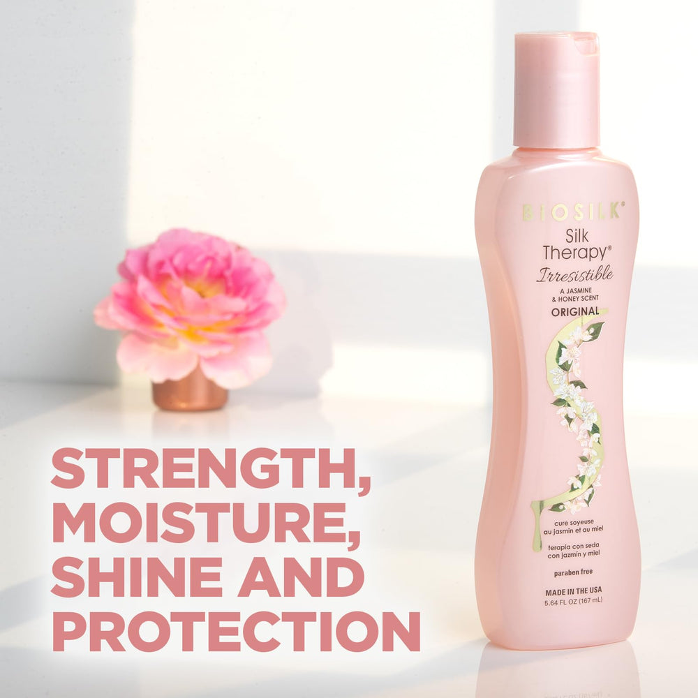 BioSilk Terapia de Seda Irresistible, aplicación desde la raíz para facilitar el peinado.