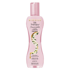 BioSilk Terapia de Seda Irresistible, frasco con vertido visible para cabello suave.