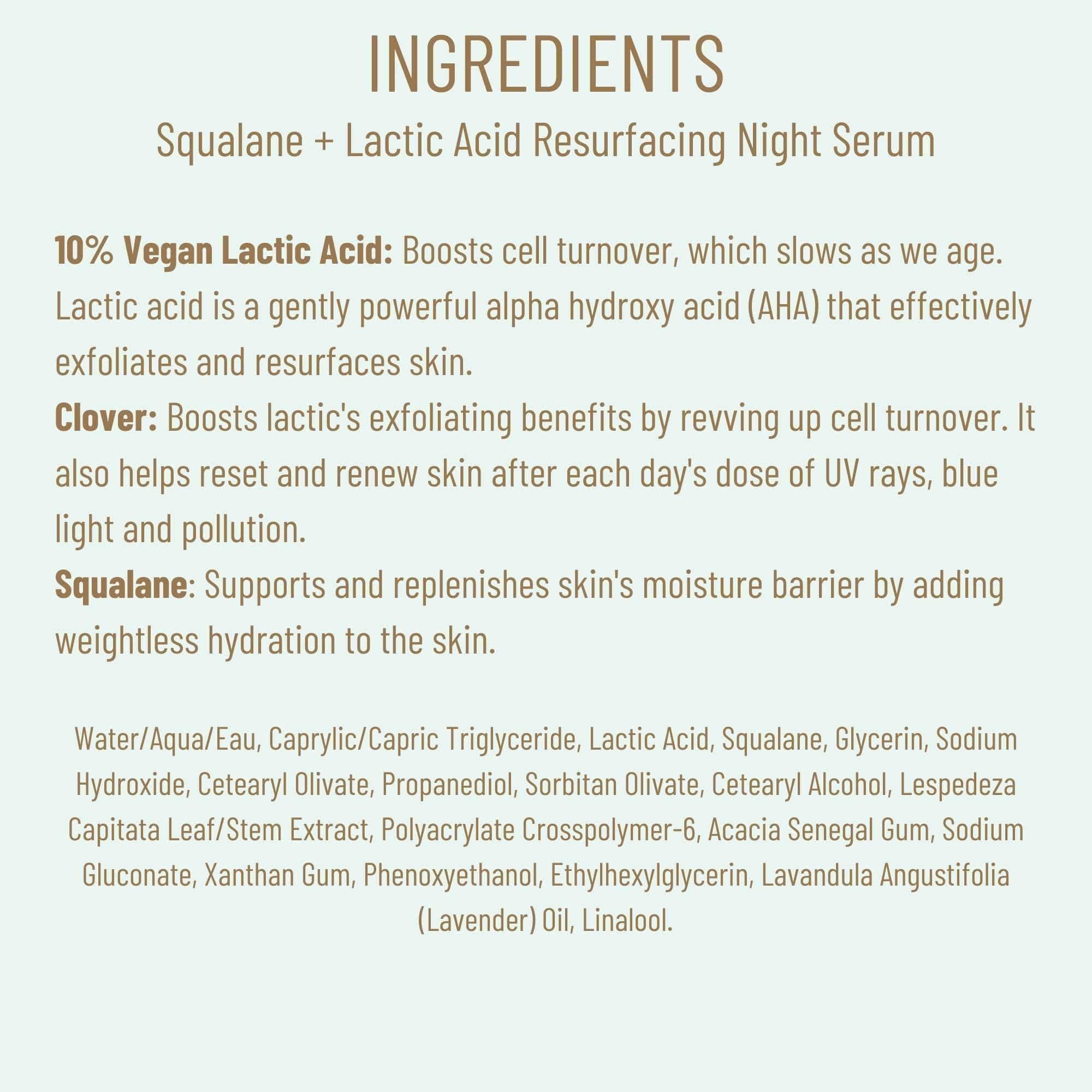 BIOSSANCE rutina nocturna de hidratación completa con serum suave.